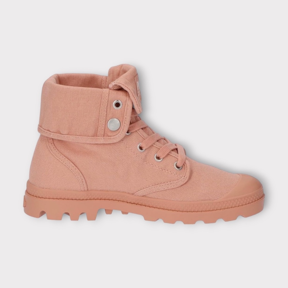 Women's Palladium Boots Baggy Rose Stone Canvas. 02353-664